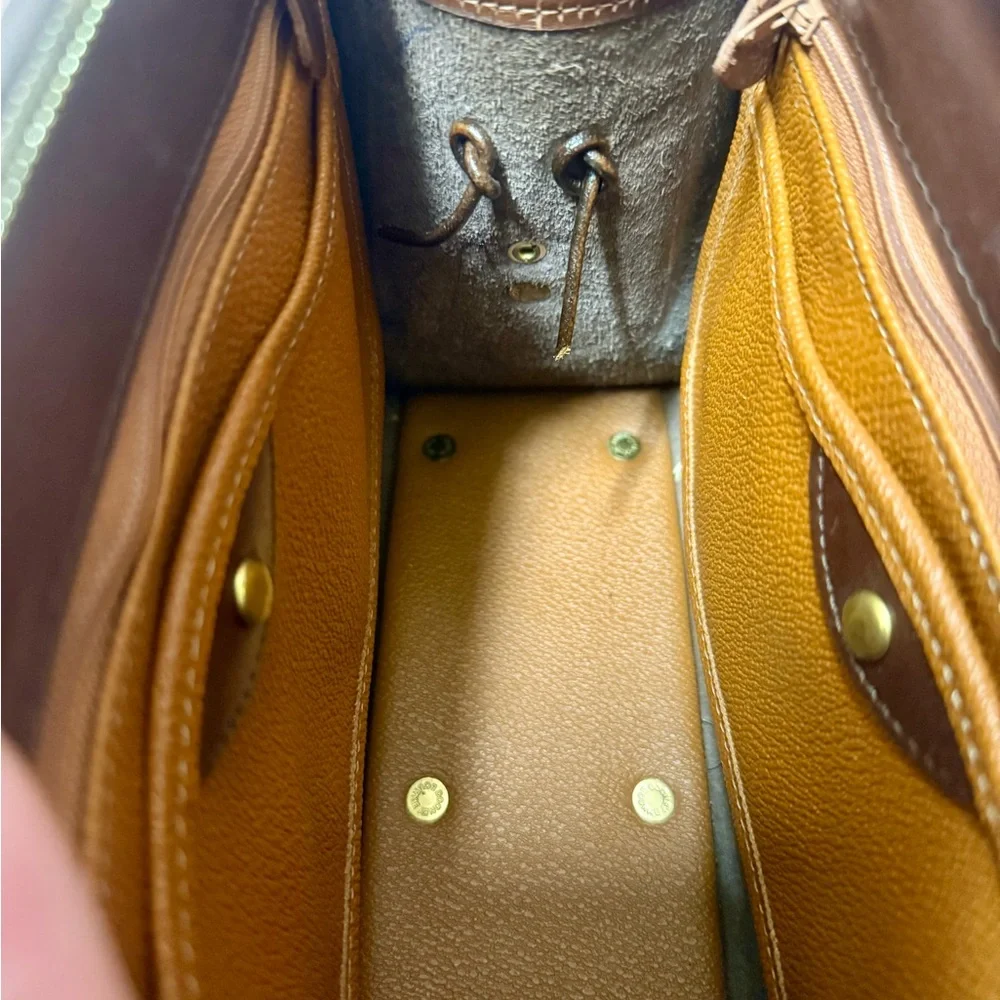 Dooney & Bourke AWL Leather Satchel Vintage Brown Black